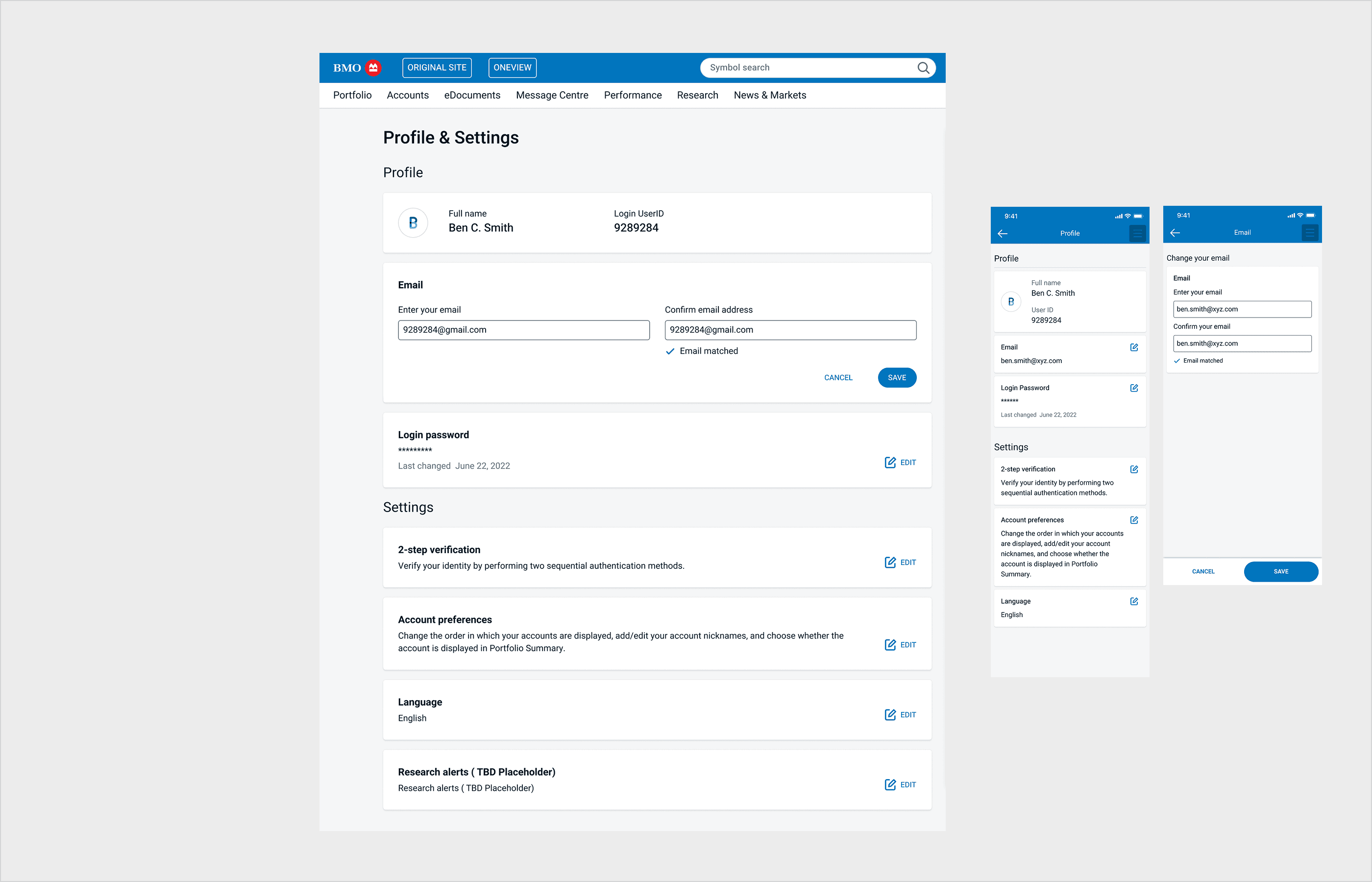 Account preferences interface showing delivery and notification settings