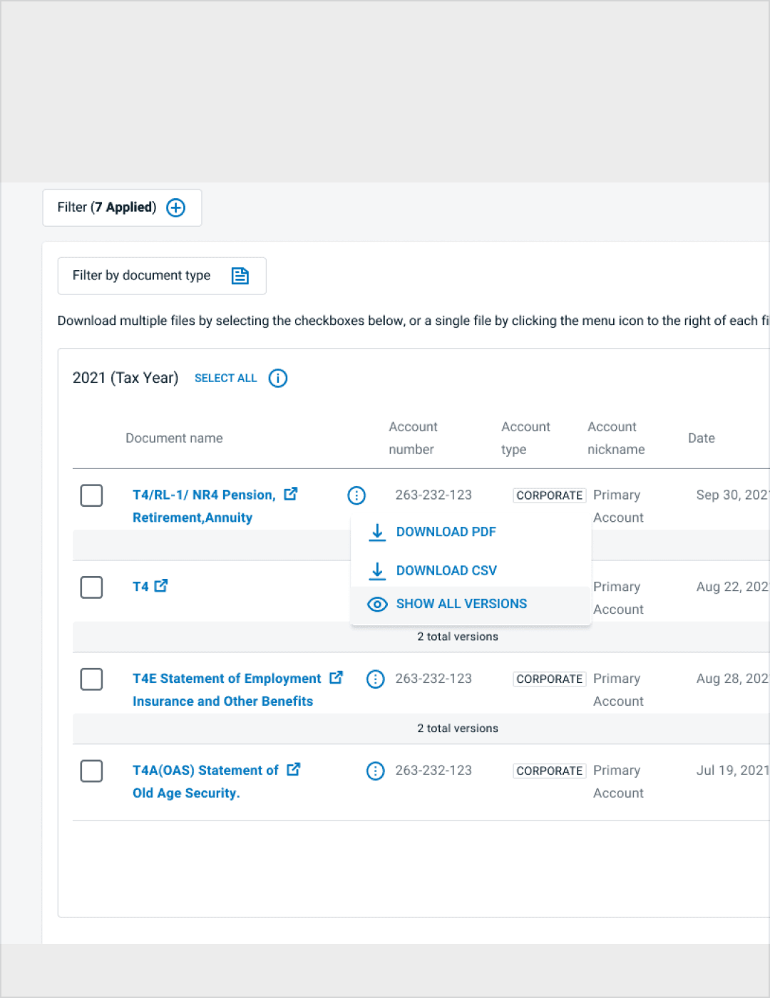 Simplified document retrieval interaction